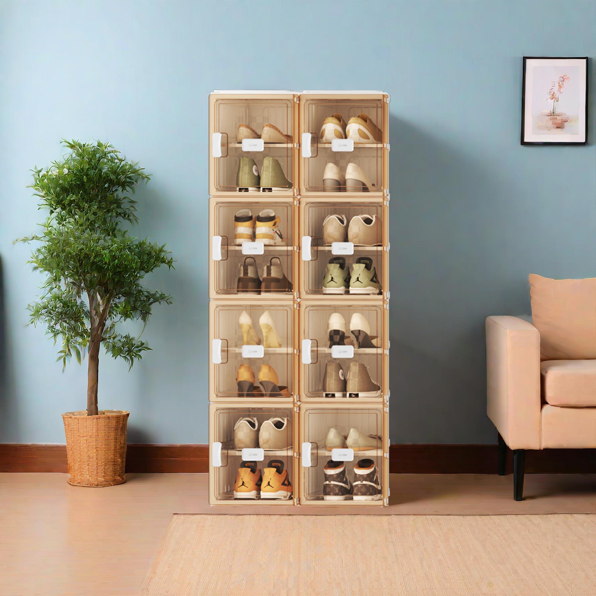 Household Dustproof Multi-Row Multi-Layer Optional Storage Box with Lid Home Storage and Organization Supplies