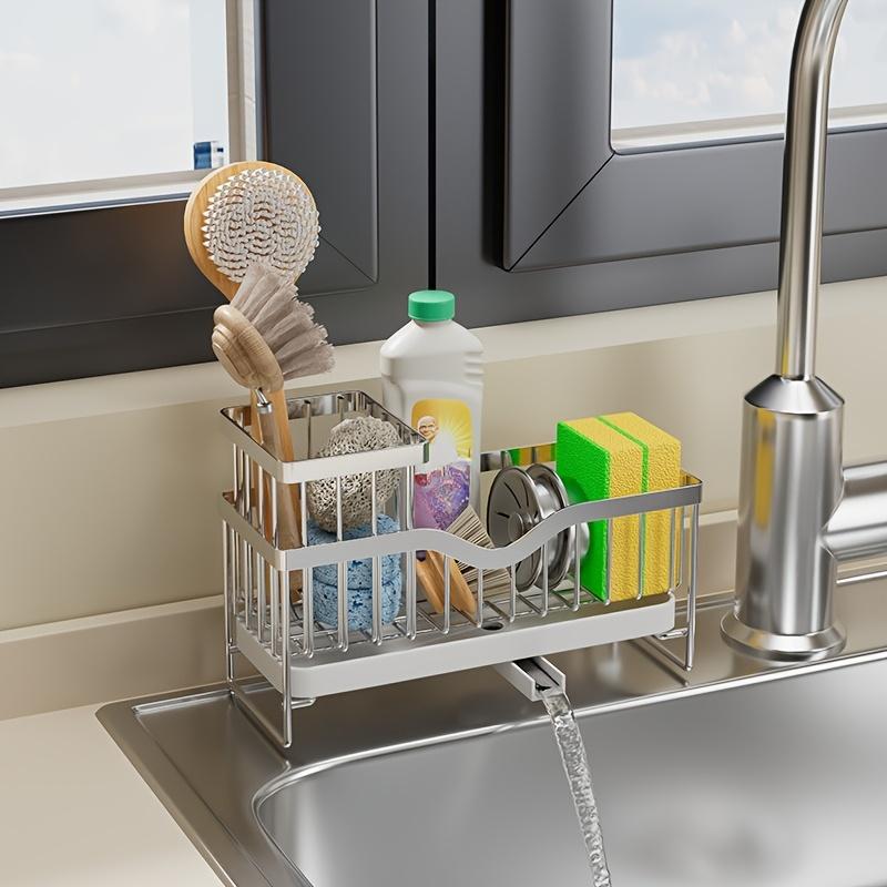 1Kitchen Household Draining Rack Wall-mounted multifunctional draining rack Multi-layer Carbon Steel Cleaning Supplies Storage Rack