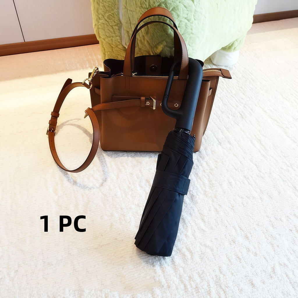 Fully Automatic Buckle Foldable Travel Umbrella for Sun and Rain 42Inch10Bone Lightweight Automatic Opening and Closing Windproof Black