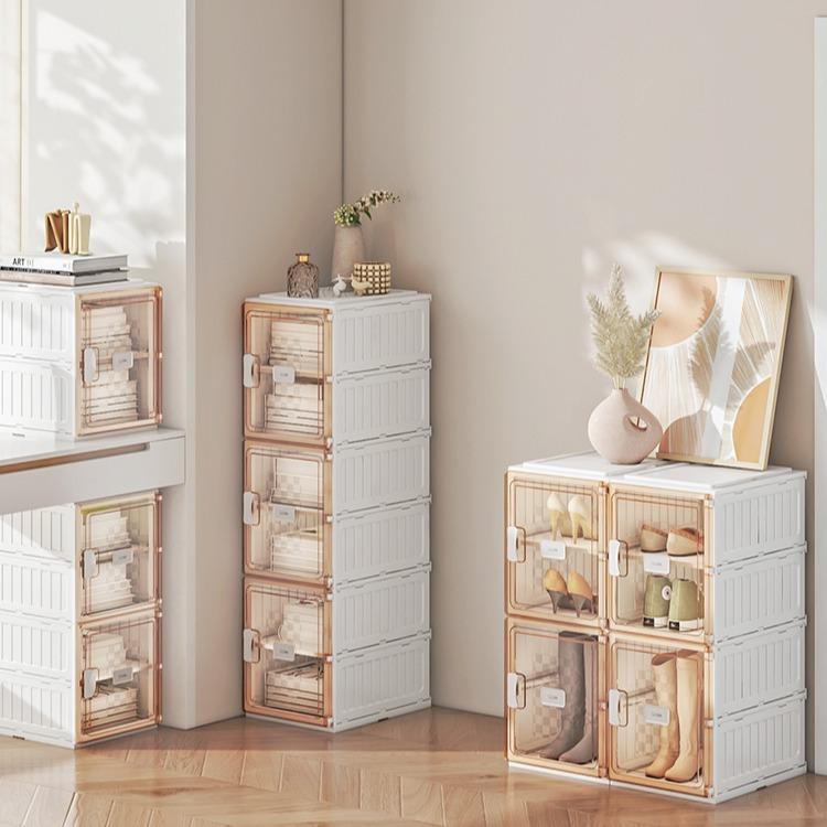 Household Dustproof Multi-Row Multi-Layer Optional Storage Box with Lid Home Storage and Organization Supplies