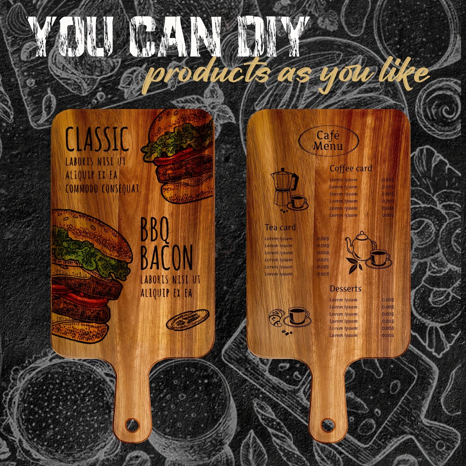 10Acacia Wood Chopping Board with Handle Suitable for pizza, bread, cheese, cooked food, fruits, and vegetables