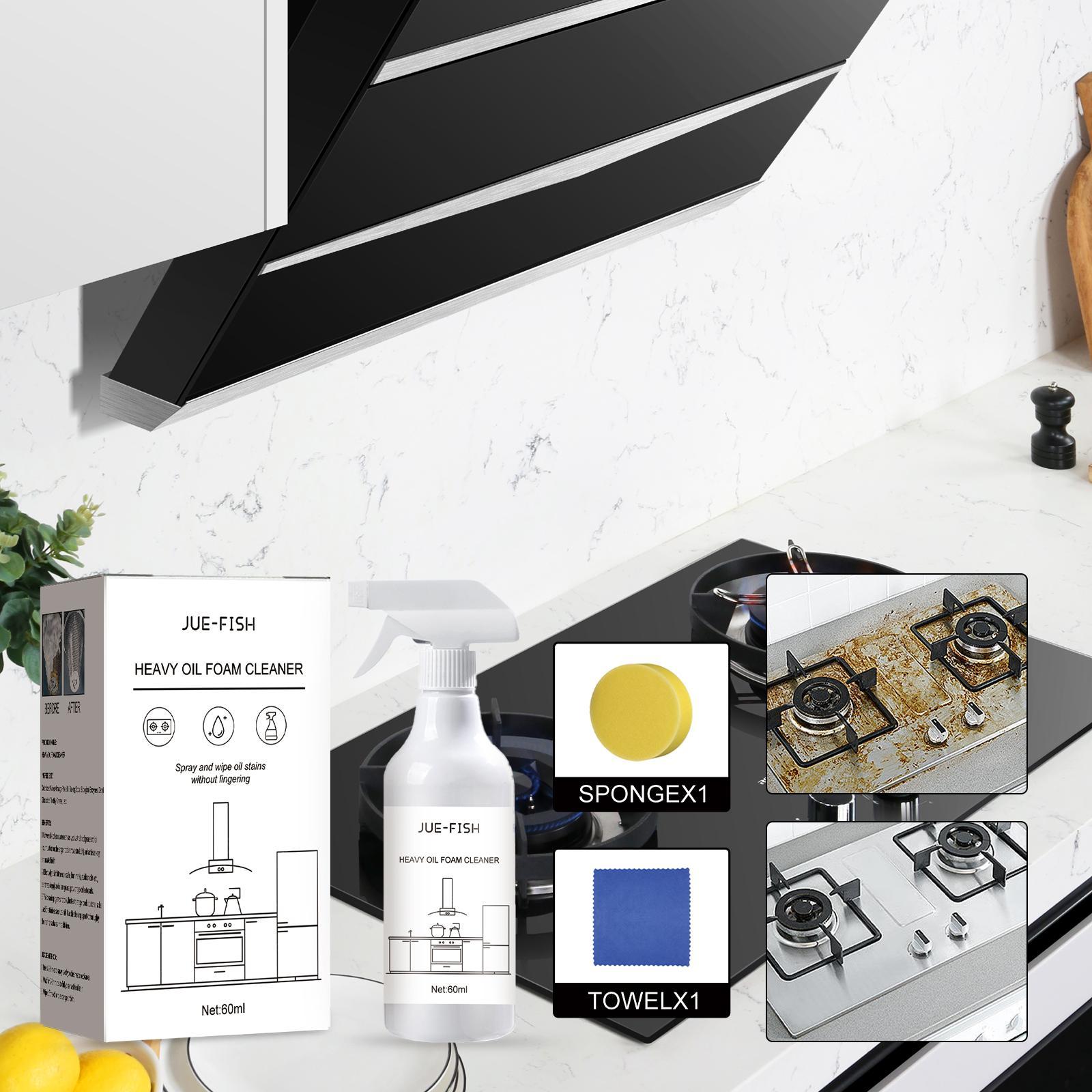 Jueyu Heavy Oil Foam Cleaner，Kitchen Stove Range Hood Sink Grease Remover Cleaner