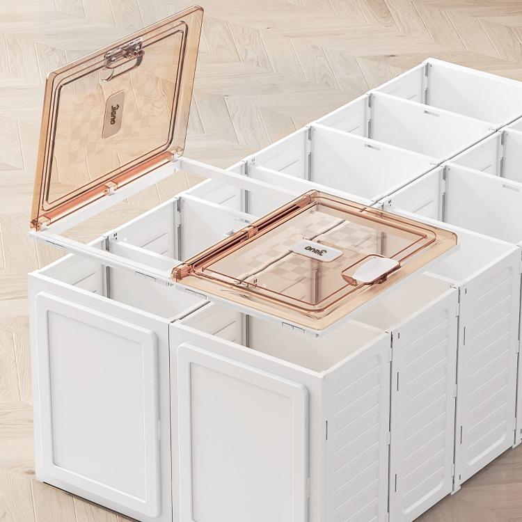 Household Dustproof Multi-Row Multi-Layer Optional Storage Box with Lid Home Storage and Organization Supplies
