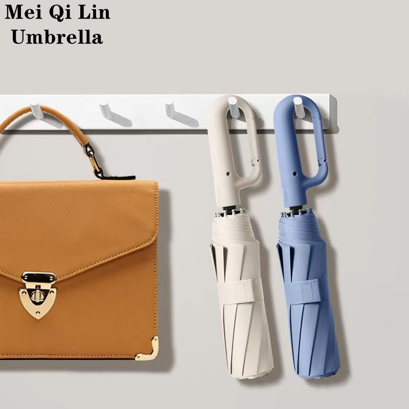 Fully Automatic Buckle Foldable Travel Umbrella for Sun and Rain 42Inch10Bone Lightweight Automatic Opening and Closing Windproof Black