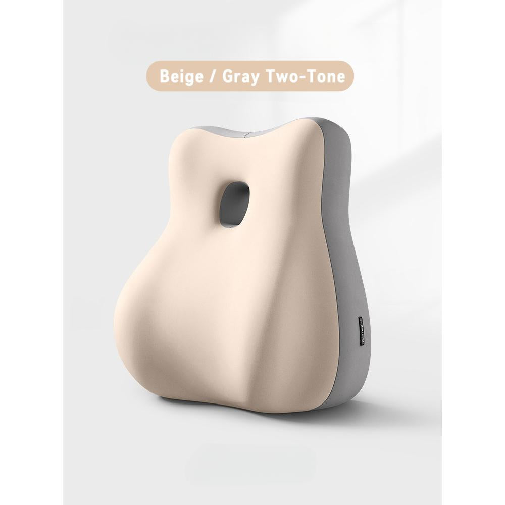 Upgraded Modern Ergonomic Memory Foam Lumbar Cushion Back Pillow Relieve Waist Fatigue Multi-position Use Plank Comfort Cushion