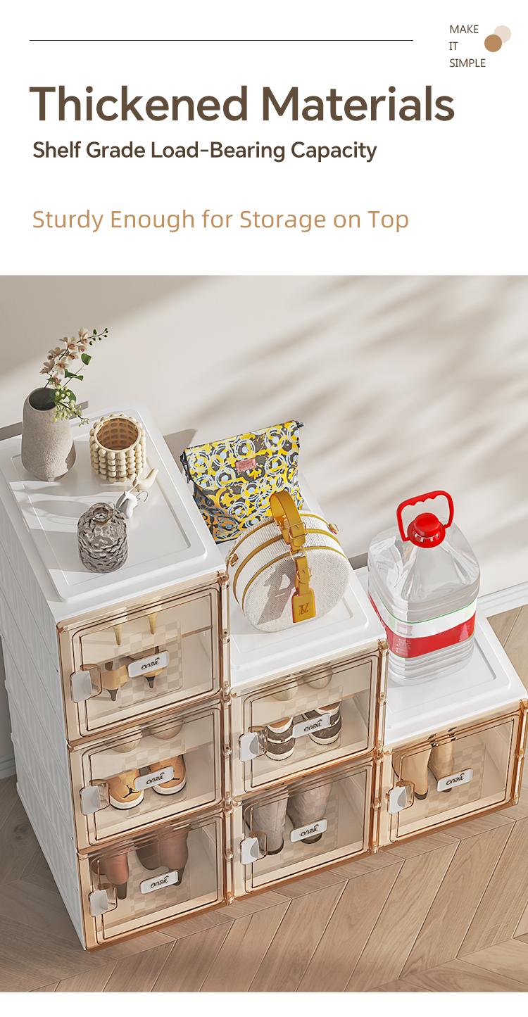 Household Dustproof Multi-Row Multi-Layer Optional Storage Box with Lid Home Storage and Organization Supplies