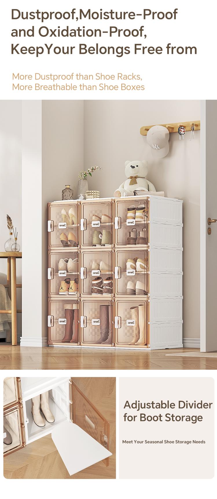 Household Dustproof Multi-Row Multi-Layer Optional Storage Box with Lid Home Storage and Organization Supplies