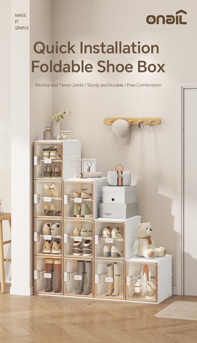 Household Dustproof Multi-Row Multi-Layer Optional Storage Box with Lid Home Storage and Organization Supplies