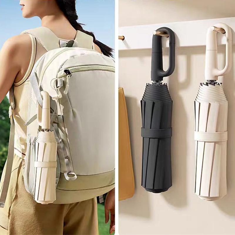 Fully Automatic Buckle Foldable Travel Umbrella for Sun and Rain 42Inch10Bone Lightweight Automatic Opening and Closing Windproof Black