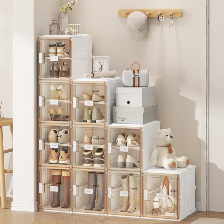 Household Dustproof Multi-Row Multi-Layer Optional Storage Box with Lid Home Storage and Organization Supplies