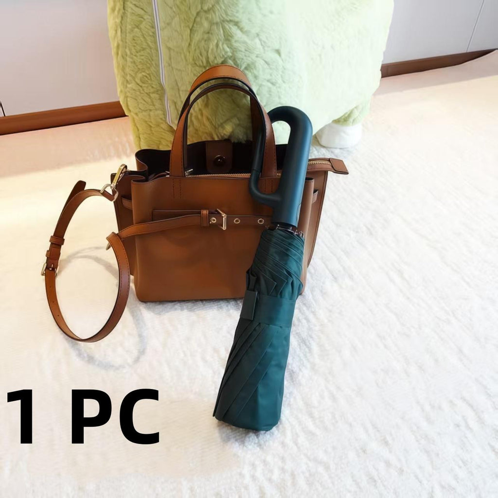 Fully Automatic Buckle Foldable Travel Umbrella for Sun and Rain 42Inch10Bone Lightweight Automatic Opening and Closing Windproof Black