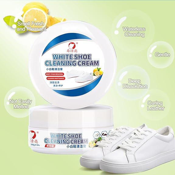 Multifunctional No-Rinse Shoe Cleaning Paste With sponge suitable for all kinds of shoes1Pieces
