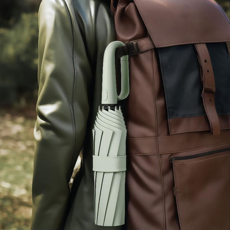 Fully Automatic Buckle Foldable Travel Umbrella for Sun and Rain 42Inch10Bone Lightweight Automatic Opening and Closing Windproof Black