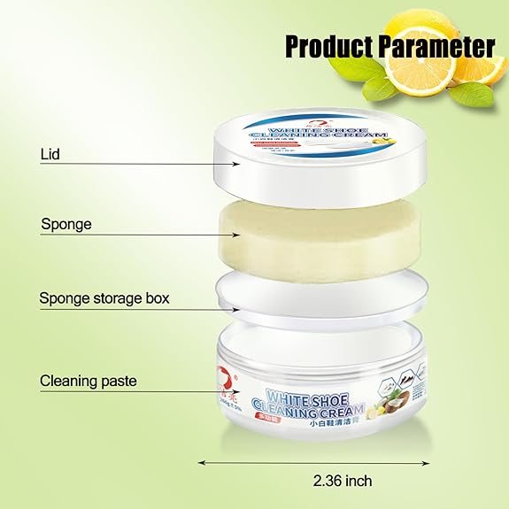 Multifunctional No-Rinse Shoe Cleaning Paste With sponge suitable for all kinds of shoes1Pieces
