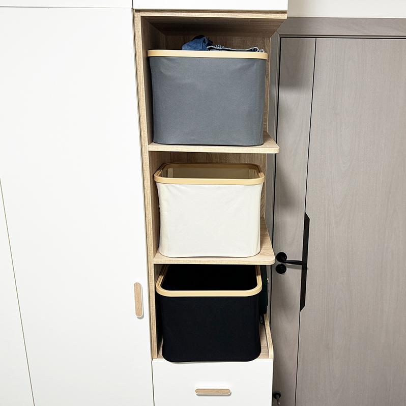 Three-color household storage box with lid and without lid options Perfect for home organization and keeping the house tidy