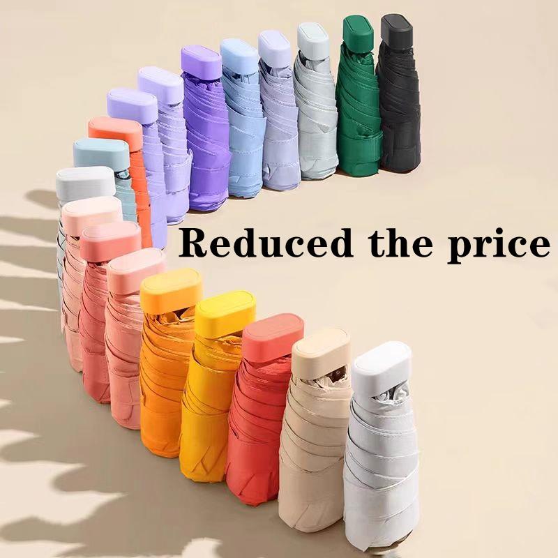 Square folding umbrella - fits palm size and offers all-day protection in any weather condition.