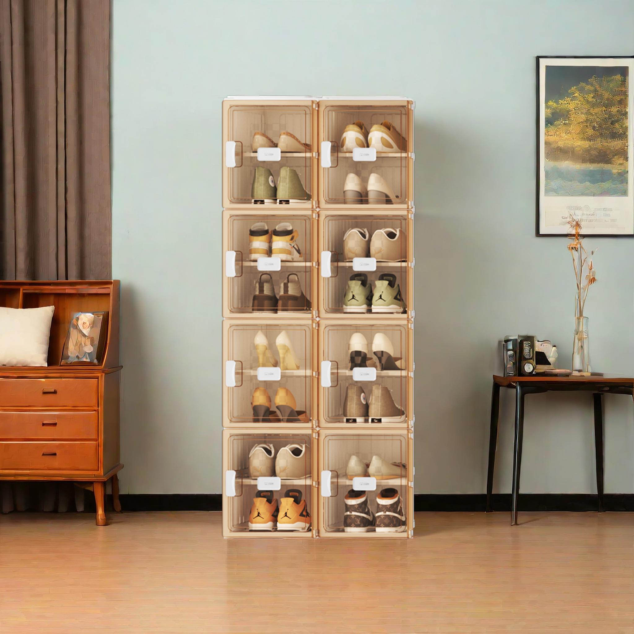 Household Dustproof Multi-Row Multi-Layer Optional Storage Box with Lid Home Storage and Organization Supplies