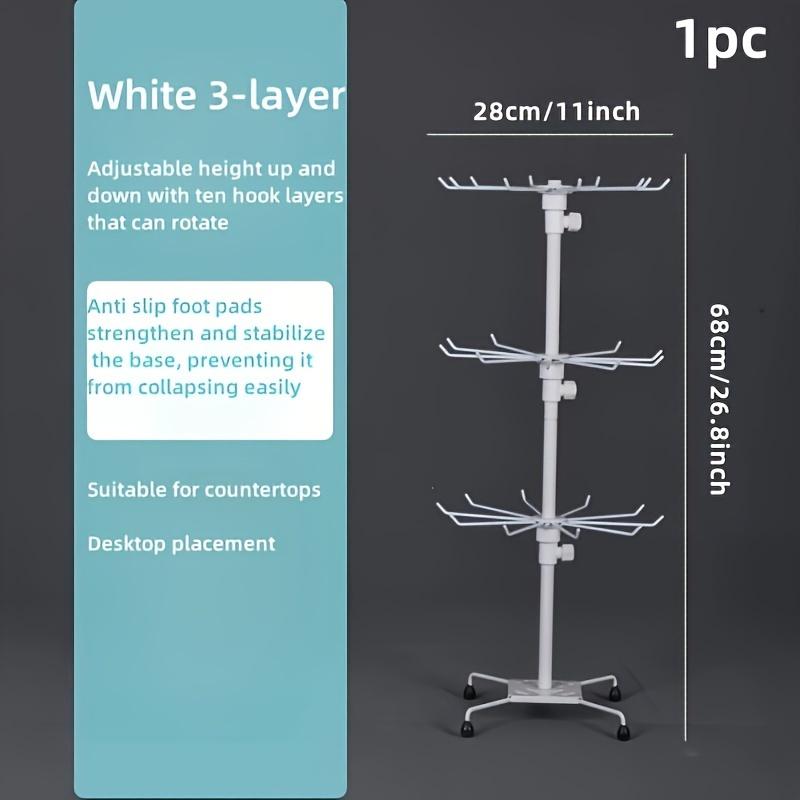 Three-Layer Rotating Adjustable Multi-Functional Household Retail Jewelry Key Chain Socks Hat Toy Storage Display Rack Perfect gift for collectors and organization enthusiasts