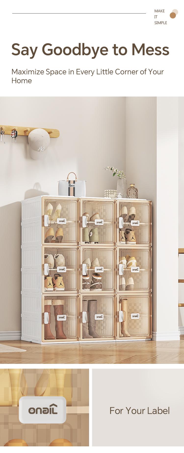 Household Dustproof Multi-Row Multi-Layer Optional Storage Box with Lid Home Storage and Organization Supplies