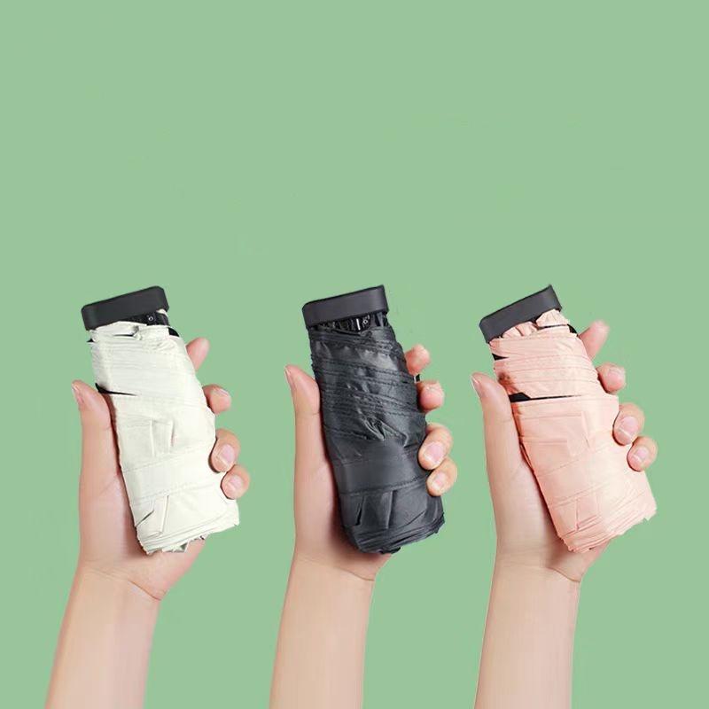 Square folding umbrella - fits palm size and offers all-day protection in any weather condition.