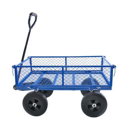 Solid Wheel Tool Trolley Garden Wood Transport Cart