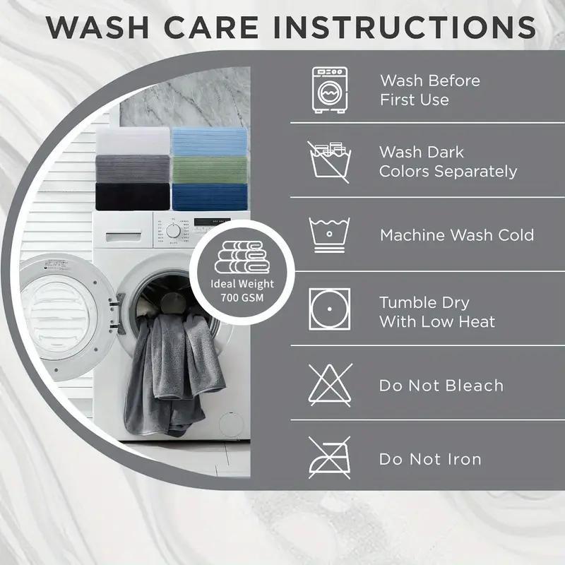 Set of Four Gray Bath Towels 100% cotton material High Absorbency Quick-Drying No chips Skin-Friendly Extra thick and durable Essential for Home Bathroom Practical and stylish Enhance the Bathroom's Style