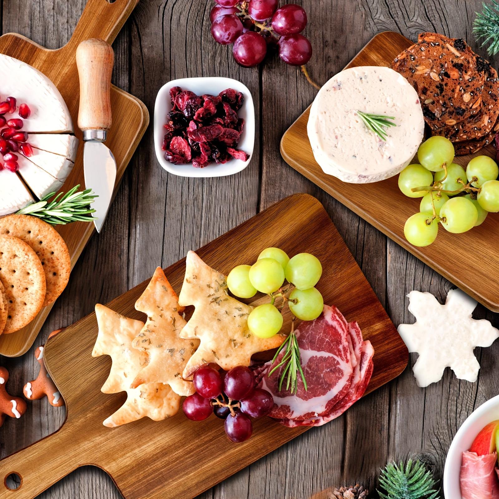 10Acacia Wood Chopping Board with Handle Suitable for pizza, bread, cheese, cooked food, fruits, and vegetables