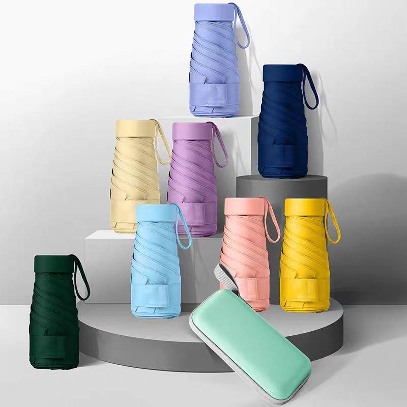 Square folding umbrella - fits palm size and offers all-day protection in any weather condition.