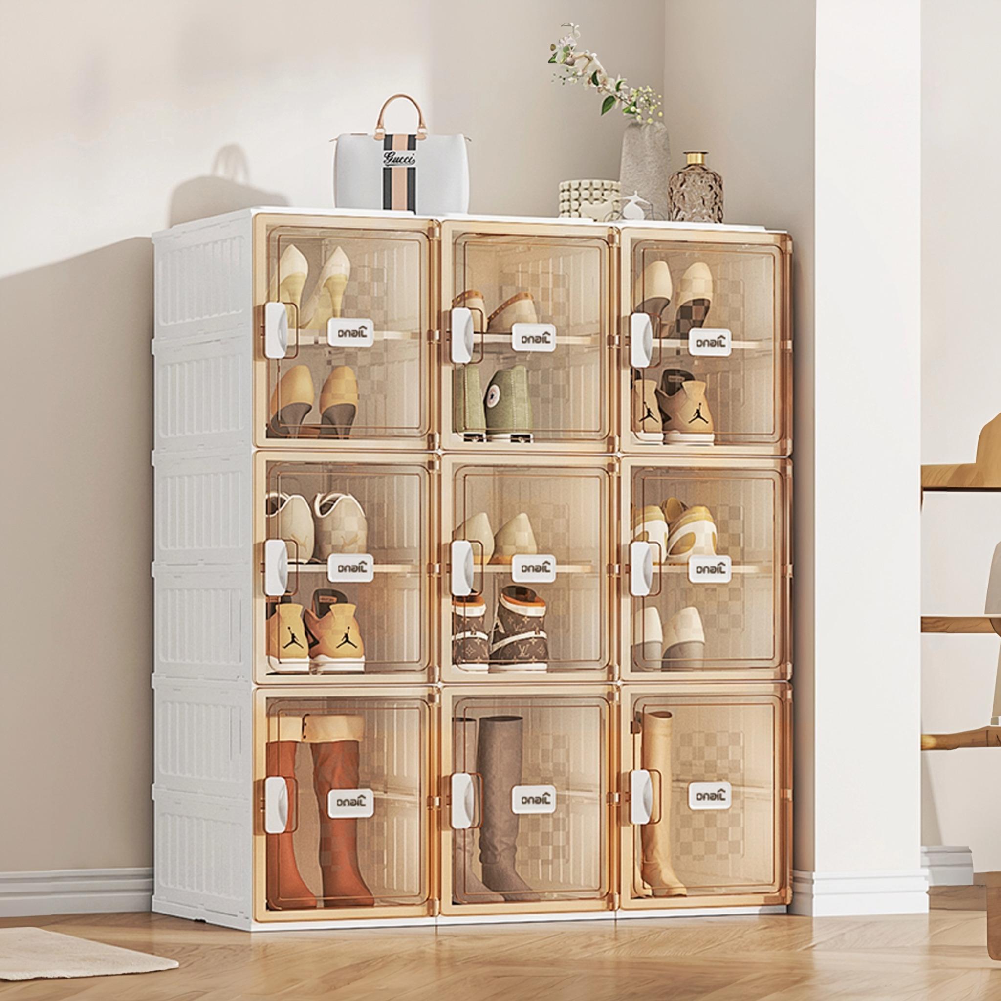 Household Dustproof Multi-Row Multi-Layer Optional Storage Box with Lid Home Storage and Organization Supplies