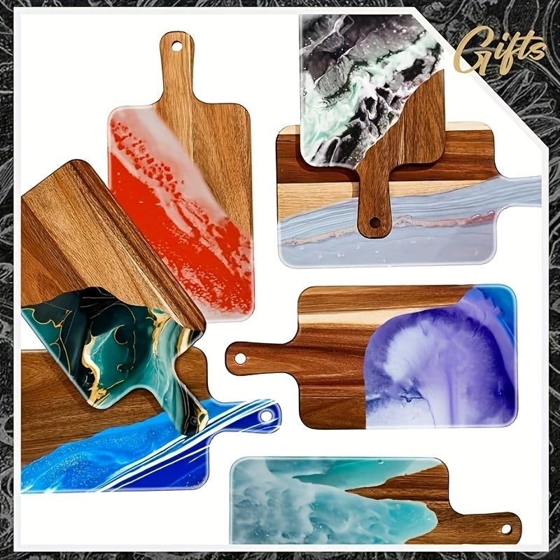 10Acacia Wood Chopping Board with Handle Suitable for pizza, bread, cheese, cooked food, fruits, and vegetables