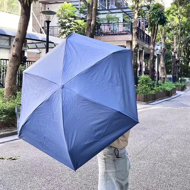 Square folding umbrella - fits palm size and offers all-day protection in any weather condition.