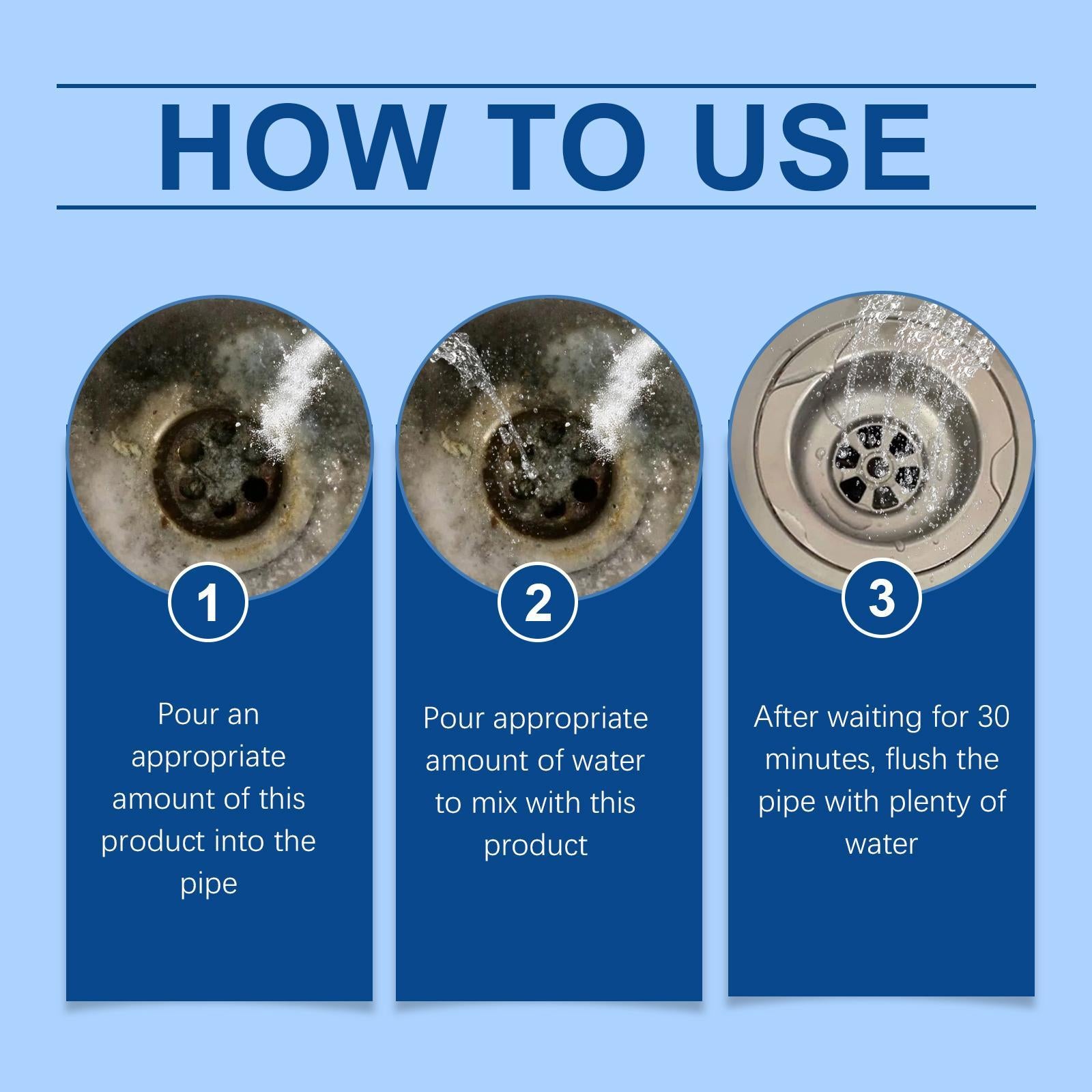 Kitchen toilet sink drain cleaner