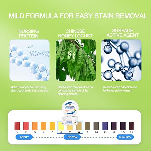 Multifunctional No-Rinse Shoe Cleaning Paste With sponge suitable for all kinds of shoes1Pieces