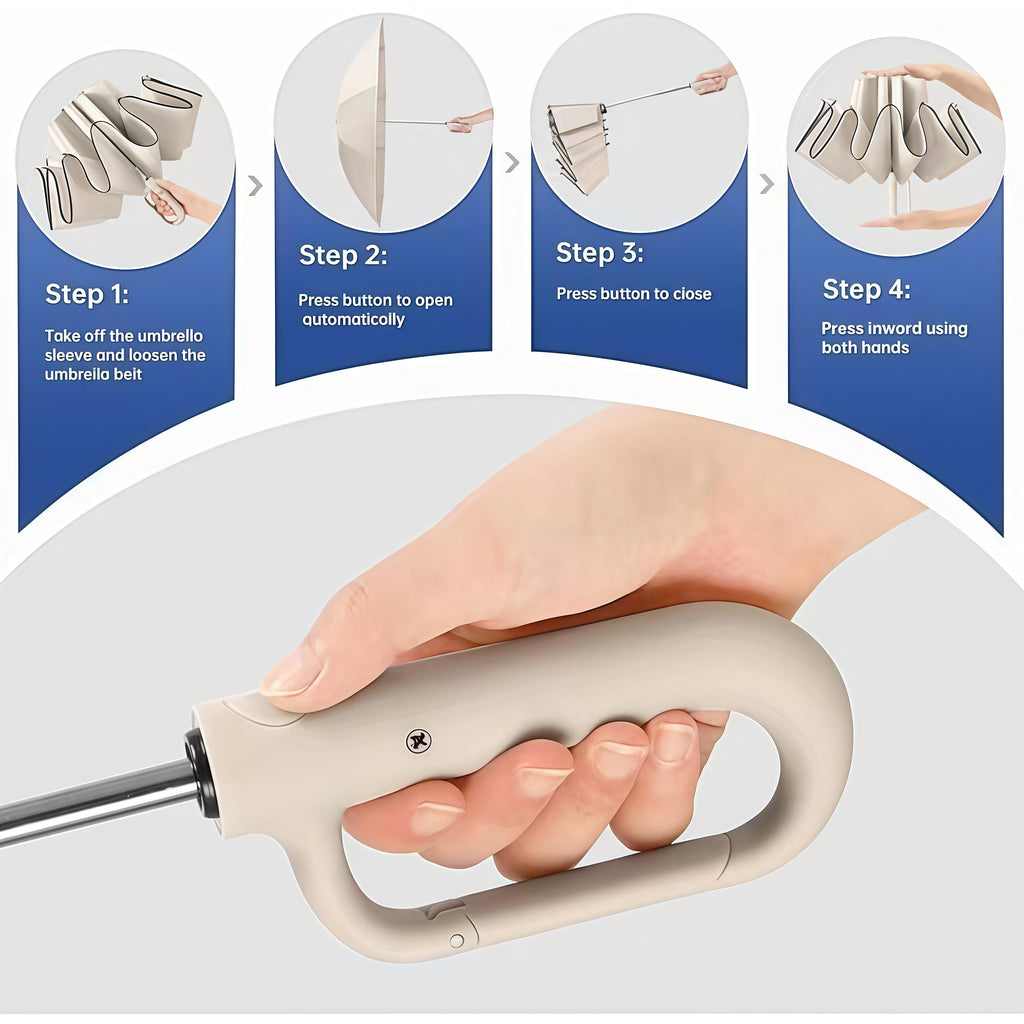 Fully Automatic Buckle Foldable Travel Umbrella for Sun and Rain 42Inch10Bone Lightweight Automatic Opening and Closing Windproof Black