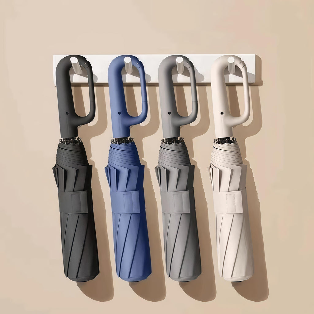 Fully Automatic Buckle Foldable Travel Umbrella for Sun and Rain 42Inch10Bone Lightweight Automatic Opening and Closing Windproof Black