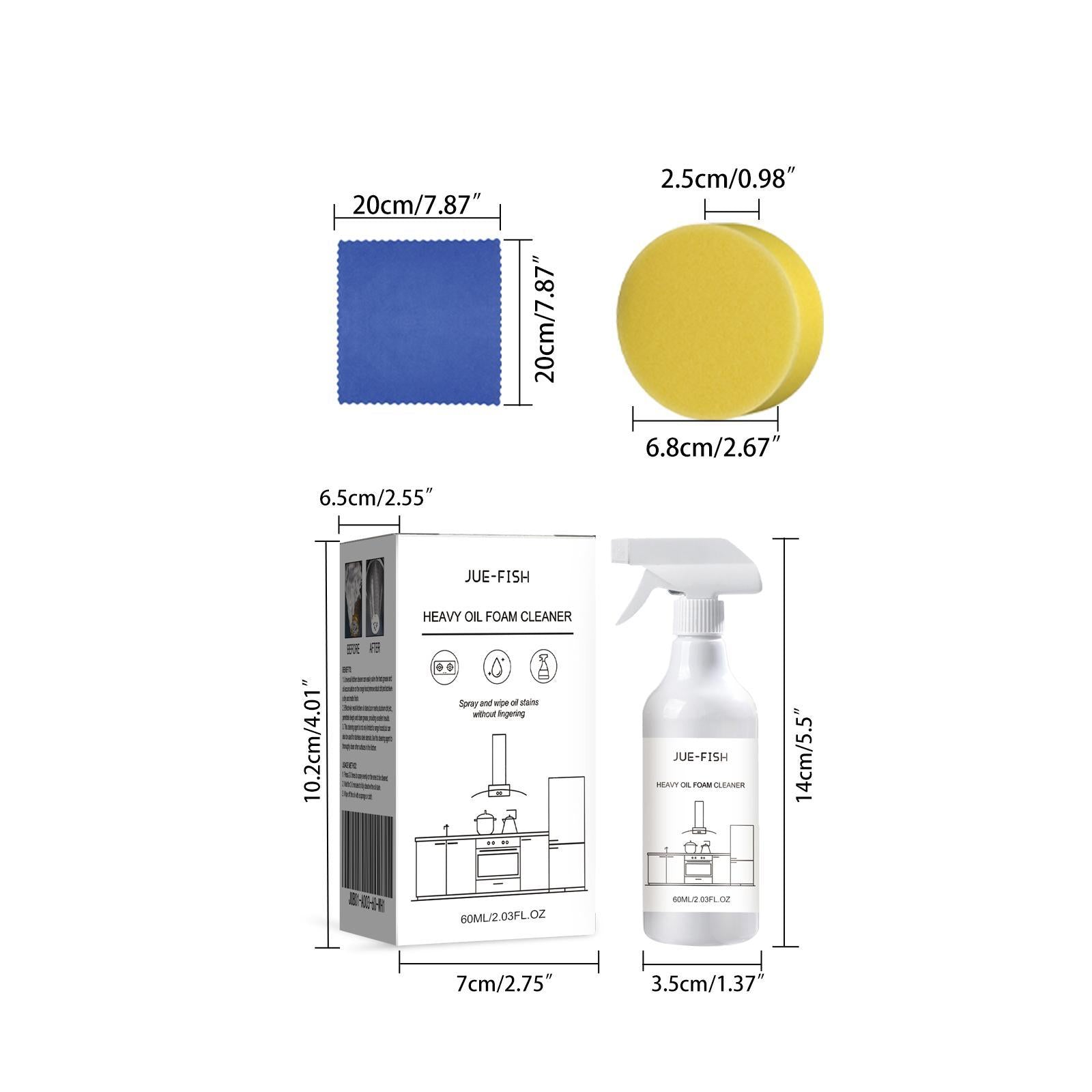 Jueyu Heavy Oil Foam Cleaner，Kitchen Stove Range Hood Sink Grease Remover Cleaner