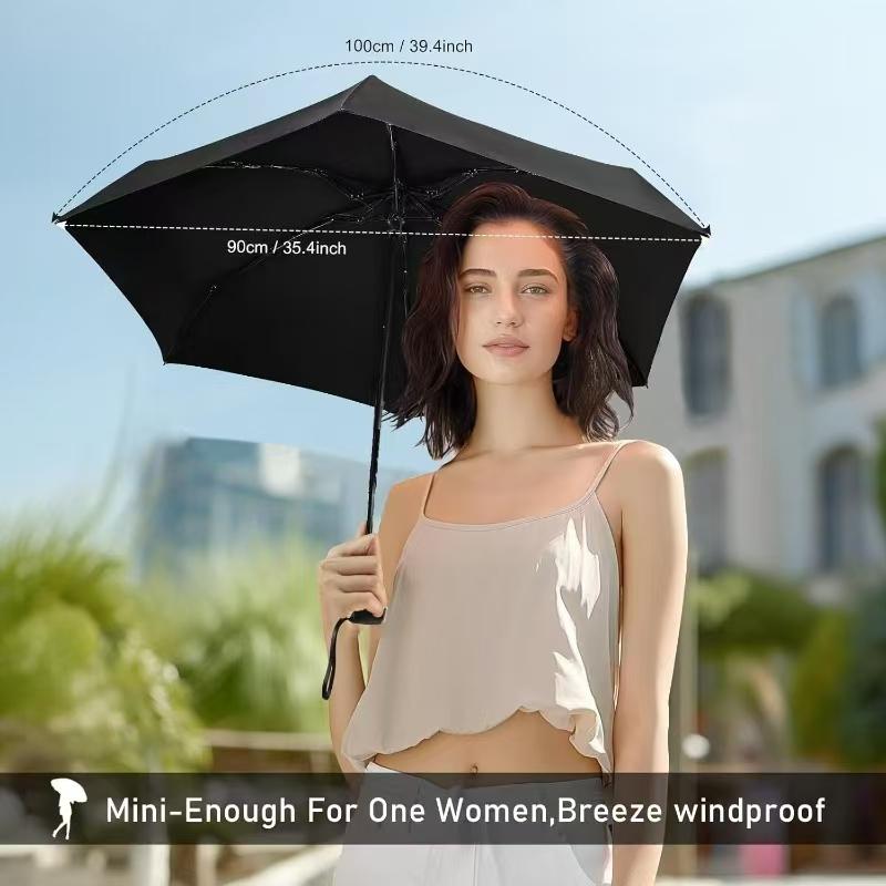 Square folding umbrella - fits palm size and offers all-day protection in any weather condition.
