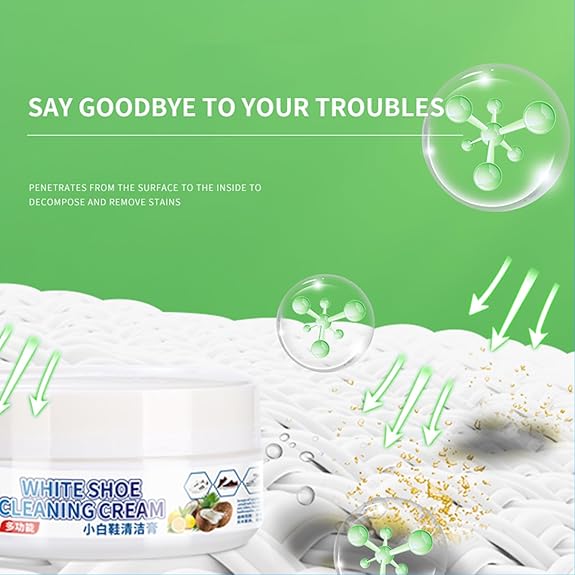 Multifunctional No-Rinse Shoe Cleaning Paste With sponge suitable for all kinds of shoes1Pieces