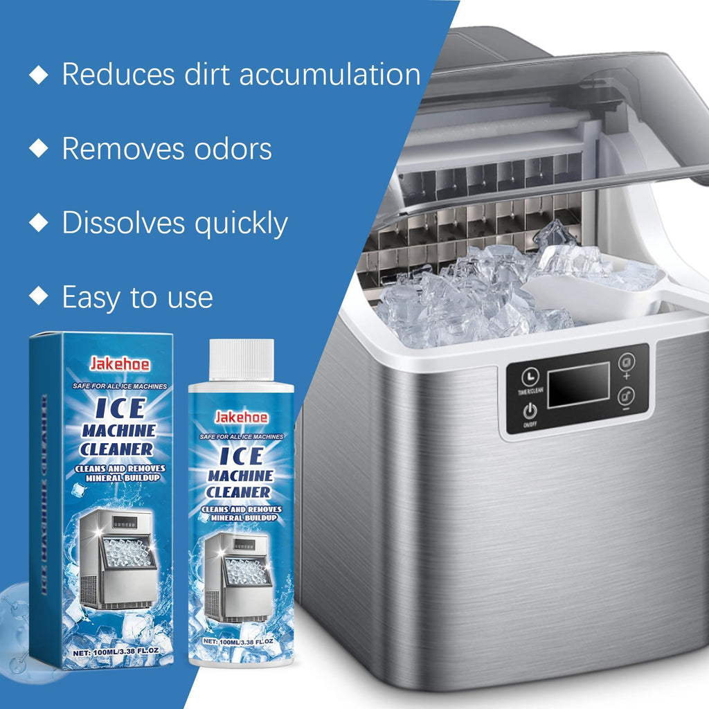 Jack Ho Ice Maker Cleaner，Daily Gentle Cleansing、Descaling, Deodorizing, Stain Removal，Care for Ice Maker