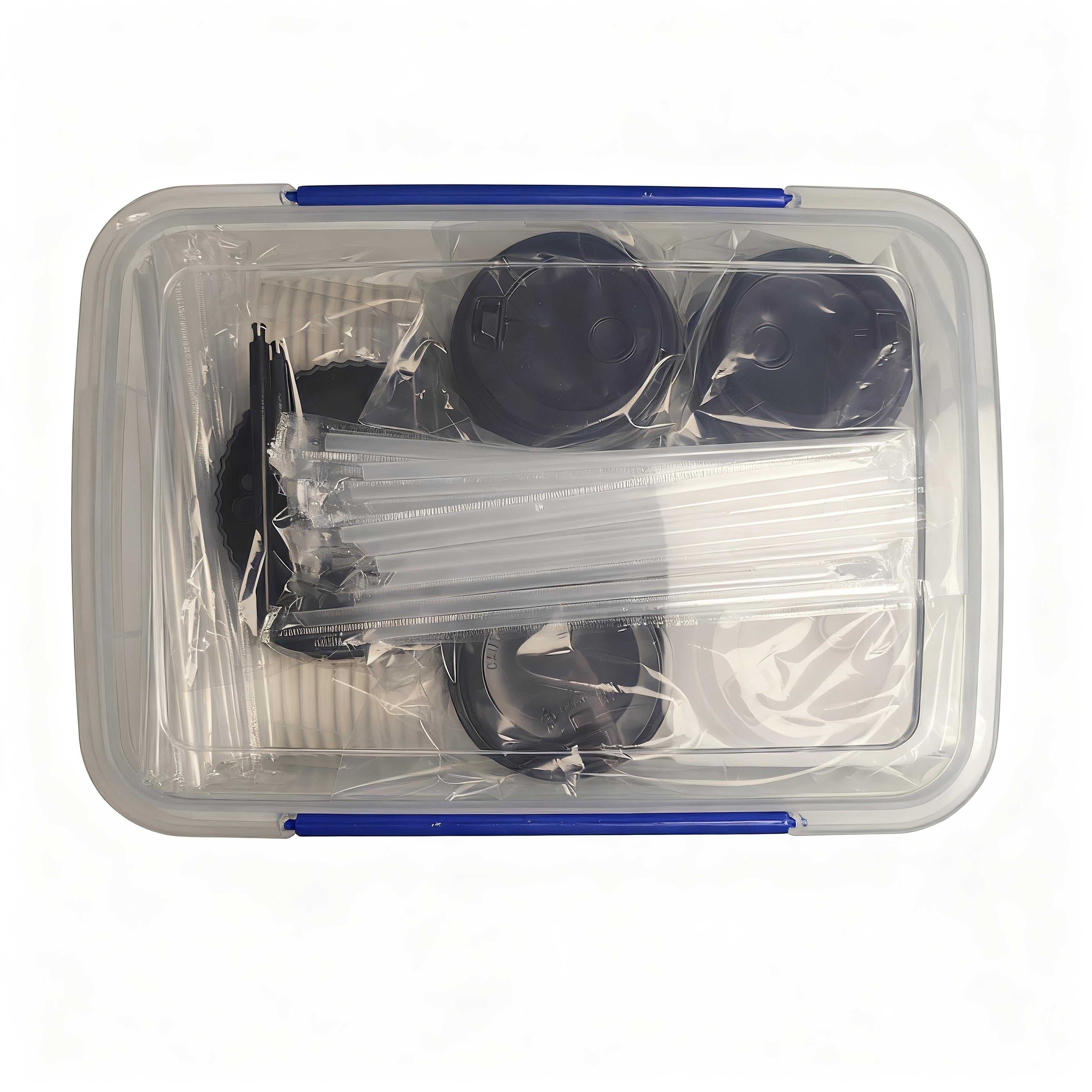 50Set of Cups50Cup Lid Set50Straw Set1Cup Holder Set1Set of Glass Straws Transparent Disposable Takeaway Cups for Wedding Catering Parties and Coffee Events