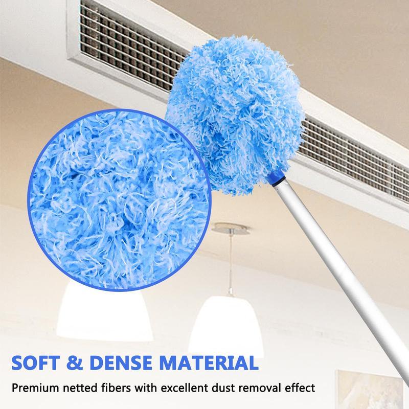 Household Cleaning Tool,Ceiling Fan Cleaner Duster with Extension Pole,Duster for Ceiling Fan Blades, Dust Removal Brush Household ltems,Removable Washable Microfiber Ceiling Fan Duster,for Dust Pet Hair, House Cleaning Home CareSupplies