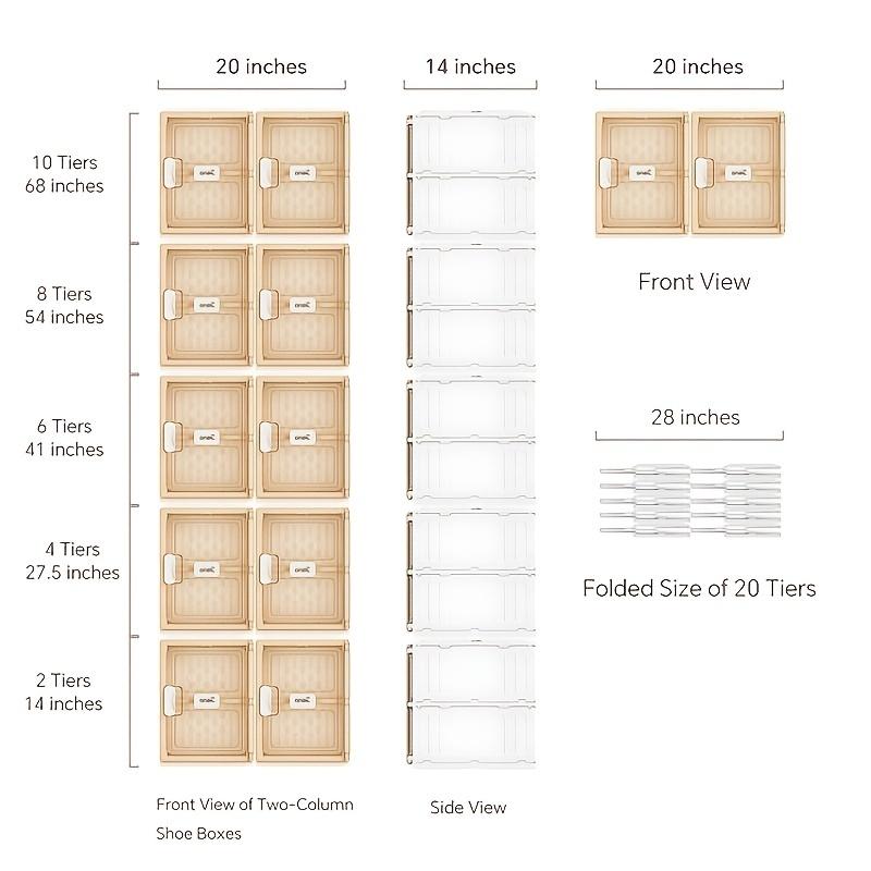 Household Dustproof Multi-Row Multi-Layer Optional Storage Box with Lid Home Storage and Organization Supplies