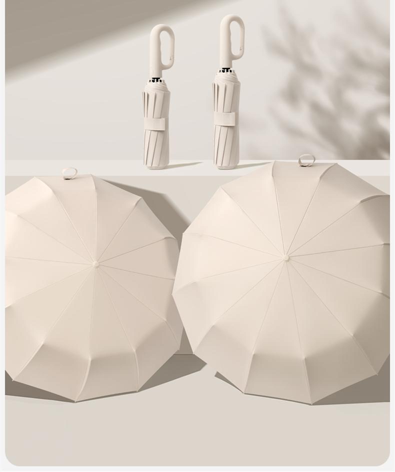 Fully Automatic Buckle Foldable Travel Umbrella for Sun and Rain 42Inch10Bone Lightweight Automatic Opening and Closing Windproof Black